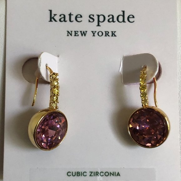 KATE SPADE Reflecting Pool Pink Crystal Drop